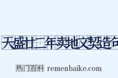 天盛廿二年卖地文契造句是什么意思的图片